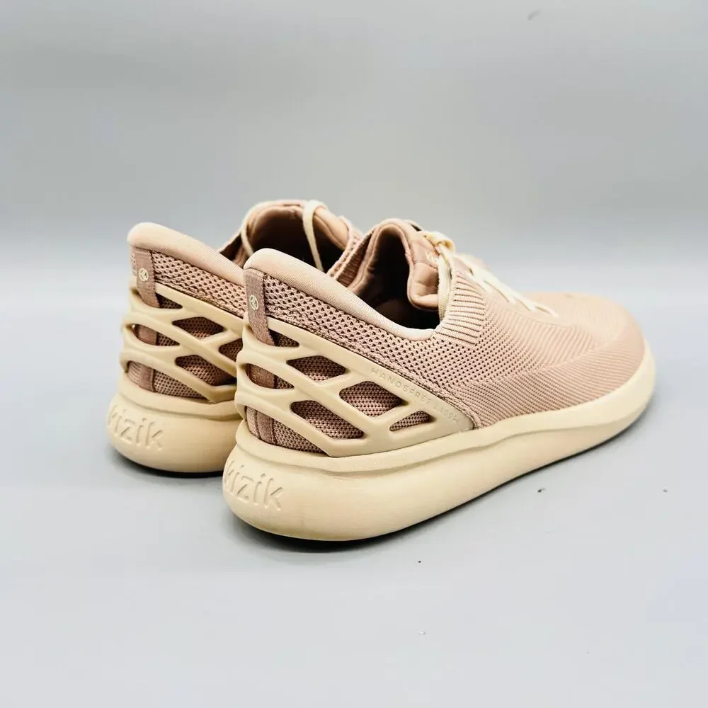 Kizik Shoes Girls 6 Pink Mesh Knit Hands Free Lace Up Athletic Sneakers Casual